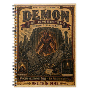 Dämon, Vintage-Zirkus-Monster Notizblock