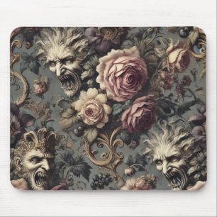Dämonen der Kriminalität – Gothic Floral Design Mousepad