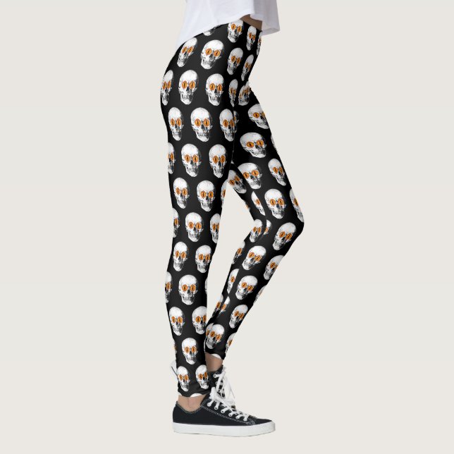 Dämonen Mit Augen Schädel Leggings (Rechts)