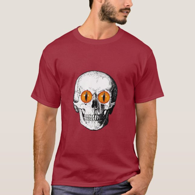 Dämonen Mit Augen Schädel T-Shirt (Vorderseite)