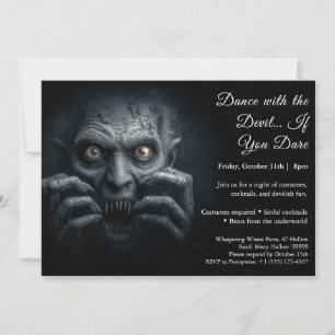 Dämonen-Nacht-Halloween-Kostüm-Party-Einladung Einladung