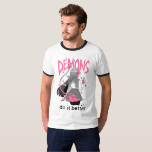 Dämonen verbessert es helles Wecker-T-Shirt T-Shirt