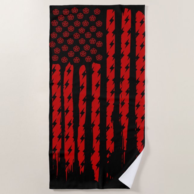 Dämonenflagge Strandtuch (Vorderseite)