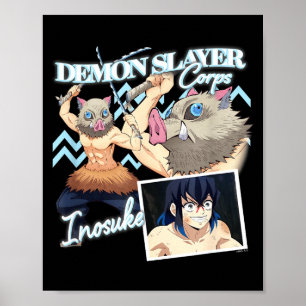 Dämonenjäger_ kimetsu yaiba Inosukes Ebermaske Poster