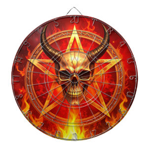 Dämonenschädel Dartboard Dartscheibe
