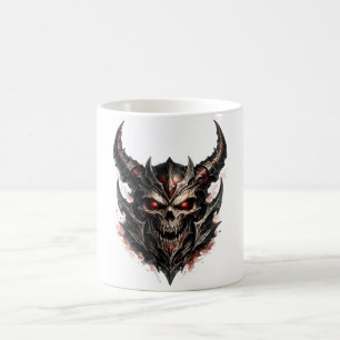 Dämonenschädel mit Hörnern Kaffeetasse