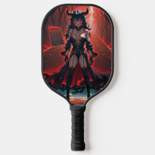 Dämonin mit Kontakt auf der Kreuzung, Anime-Dämon Pickleball Schläger
