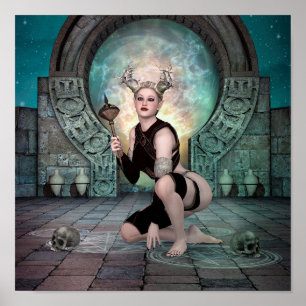 Dämonin und dimensionales Stargate. Poster