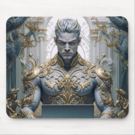 Dämonischer Krieger am Laptop Fantasy Mousepad