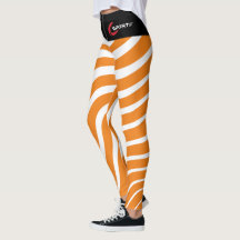 Damonti Sportswear Zebra Orange Leggings