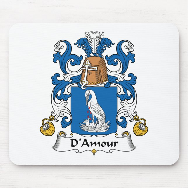 D'Amour Familienwappen Mousepad (Vorne)