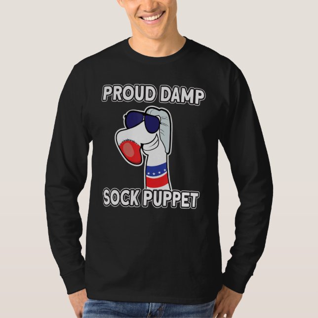 Damp Sock Puppet politischen Zitat Ironie Meme sto T-Shirt (Vorderseite)
