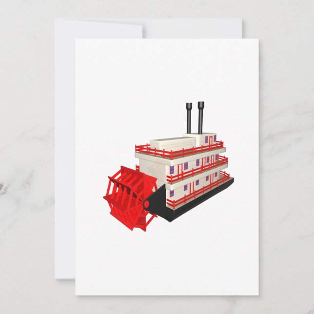 Dampf-Boot Einladung (Vorderseite)