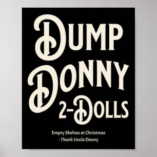 Dampf Donny 2 Puppen Zwei Puppen Trump Zölle Humor Poster