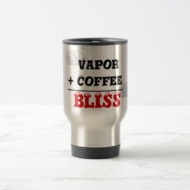 Dampf + Kaffee-= Bliss-Reise-Tasse Reisebecher (Mittel)