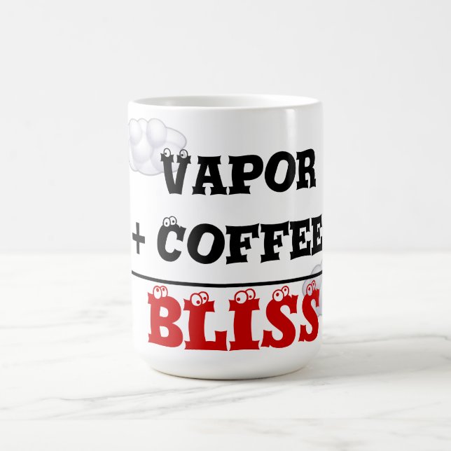 Dampf + Kaffee = Bliss-Tasse Tasse (Mittel)