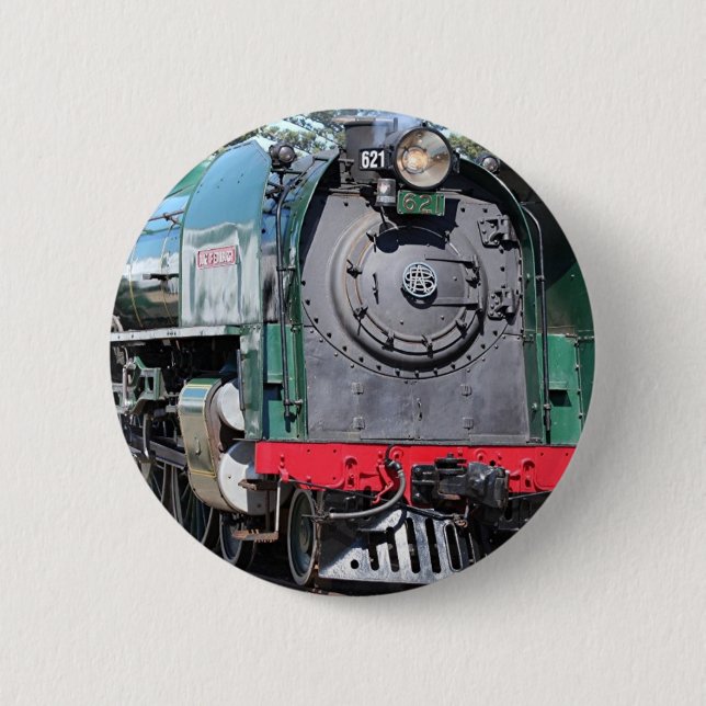 Dampf-Lokomotive, Goolwa, Südaustralien Button (Vorderseite)