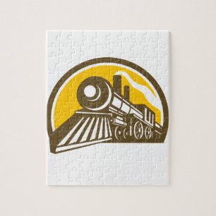 Dampf-Lokomotivzug-Ikone Puzzle