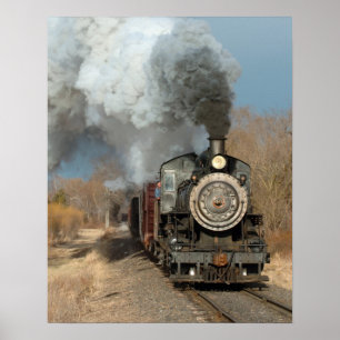 Dampf-Motor in Sun-Poster Poster