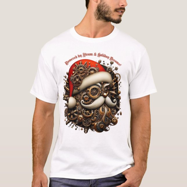 Dampf-Powered Shiftmas: Gears & Holiday Cheer! T-Shirt (Vorderseite)
