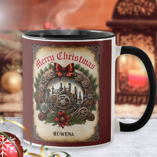 Dampf-Punk-Kranz Zahnräder Getriebe Weihnachten Pe Tasse