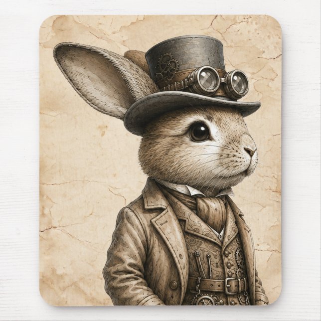 Dampf-Rabbit  Mousepad (Vorne)