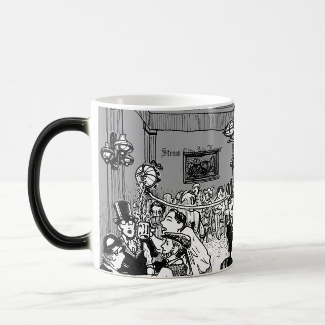 Dampf-Stadt-Ale-Haus Stein Verwandlungstasse (Links)