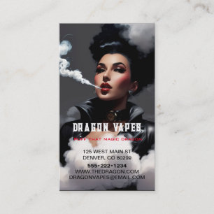 Dampf-Vape-Rauchwolke Schwarz & Weiß Visitenkarte