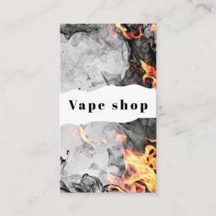 Dampf Vape Rauchwolke Schwarz & Weiß Visitenkarte
