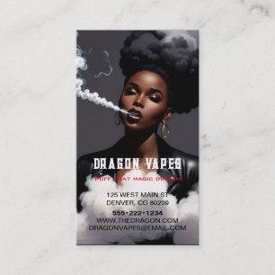 Dampf Vape Rauchwolke Schwarzweiß Geschäft Visitenkarte