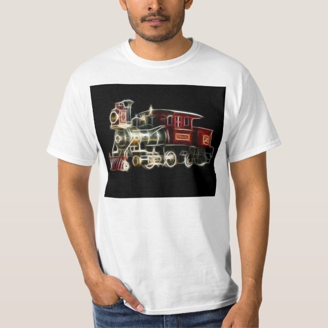 Dampf-Zug-LokomotivMotor T-Shirt (Vorderseite)
