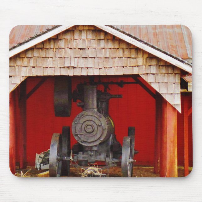 Dampfantrieb Antique Tracter Mousepad (Vorne)