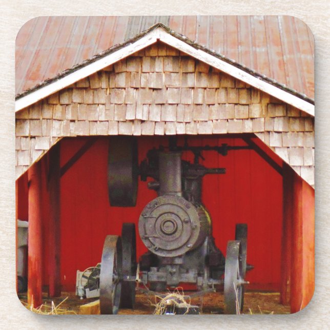 Dampfantrieb Antique Tracter Untersetzer (Vorderseite)