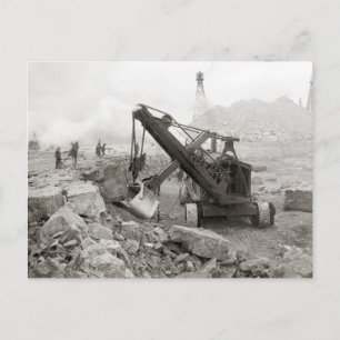 Dampfbagger, 1910 postkarte