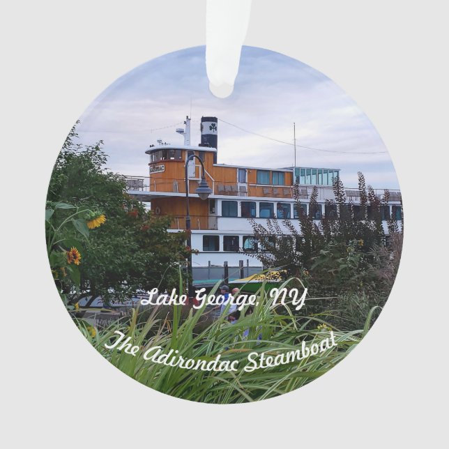 Dampfboot Adirondac Lake George NY Ornament (Vorderseite)