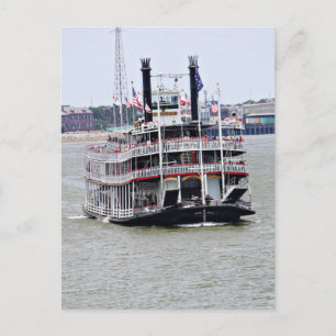 Dampfboot auf dem Mississippi Postkarte