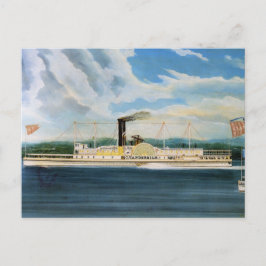 Dampfboot Vanderbilt 1847 Postkarte
