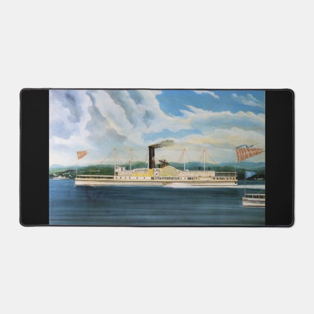 Dampfboot Vanderbilt 1847 Schreibtischunterlage (Vorderseite)