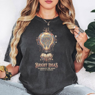 Dampfbunker-Phantasie Heißluftballon Glühbirne T-Shirt