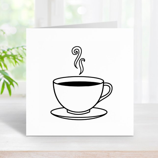 Dampfcup des Kaffees Gummistempel (Von Creator hochgeladen)