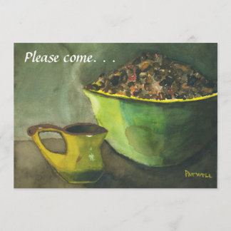 Dampfcup des Kaffees Sonntag Brunch Einladung