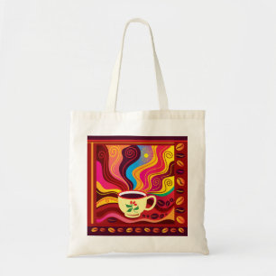 Dampfende Kaffeetasse Muster Tragetasche