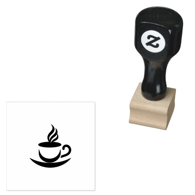 Dampfende Kaffeetasse Silhouette Stempel (Stempel)