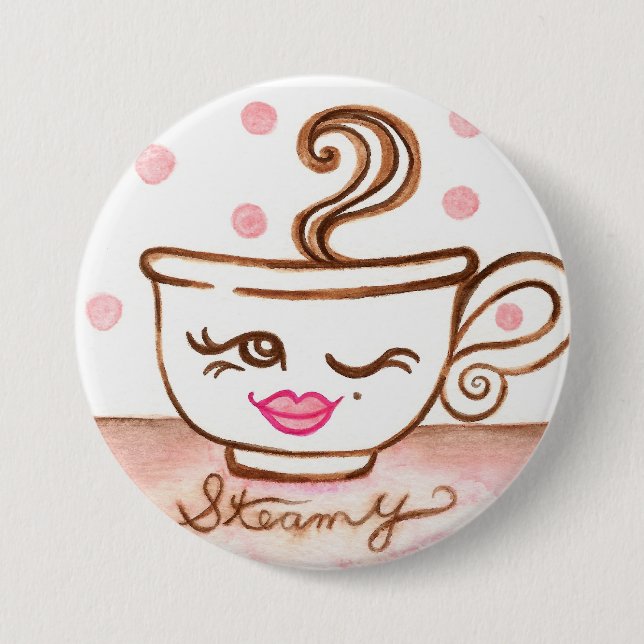 Dampfende Kaffeetassen-Taste Button (Vorderseite)