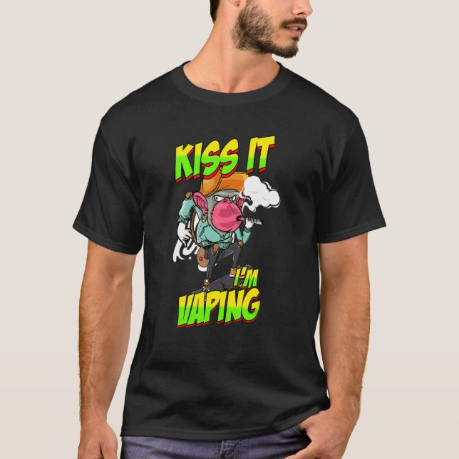 Dampfender Affe mit Dampfe T-Shirt (Vorderseite)