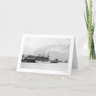 Dampfer angekoppelt in Seward, Alaska 1916 Karte