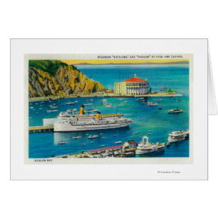 Dampfer Catalina und Avalon am Pier und Kasino