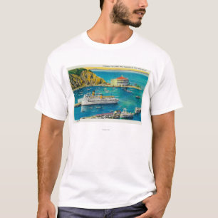 Dampfer Catalina und Avalon am Pier und Kasino T-Shirt