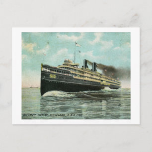 Dampfer City of Cleveland 1909 Vintage Postkarte