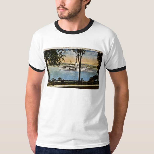 Dampfer, der nördlich auf Fluss St. Clair geht, T-Shirt (Vorderseite)